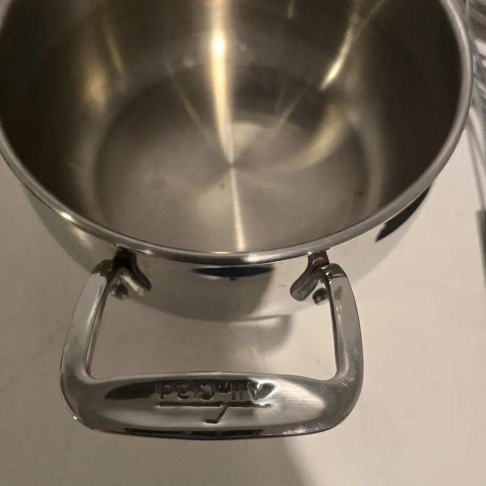 All-Clad 3 qt fondue set with stand and fondue forks Incomplete